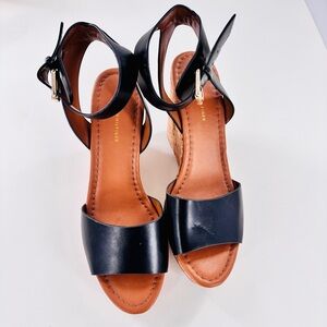 Tommy Hilfiger Black  Wedge Sandals 9.5
